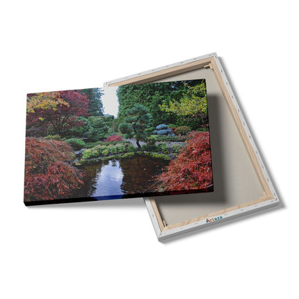 Canvas schilderij details Japanse Tuin