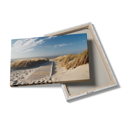Canvas schilderij details Pad door Duinen