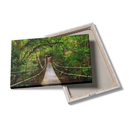 Canvas schilderij details Hangbrug