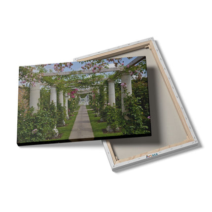 Canvas schilderij details Tunnel Roze Bloemen