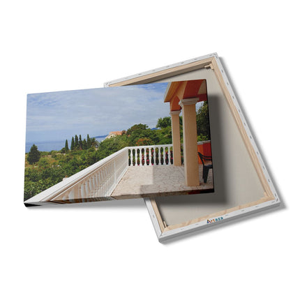 Canvas schilderij details Terras in Toscane