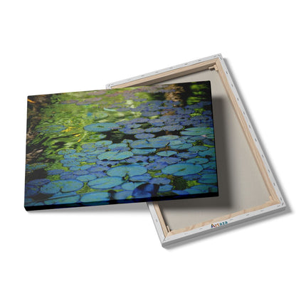 Canvas schilderij details Waterlelies