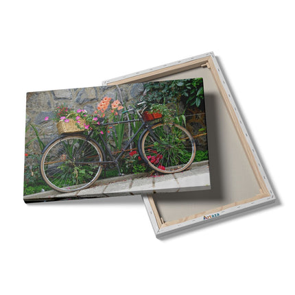 Canvas schilderij details Fiets met Manden