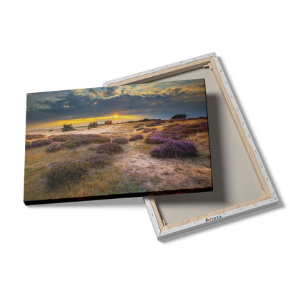 Canvas schilderij details Heide