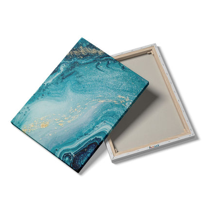 Canvas Schilderij Details Abstracte Kunst Blauwe Oceaan