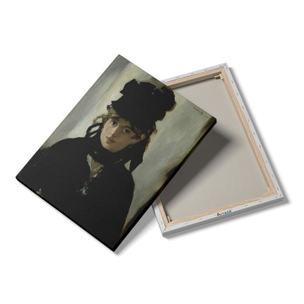 Canvas Schilderij Details Berthe Morisot met een Boeket Viooltjes - Édouard Manet