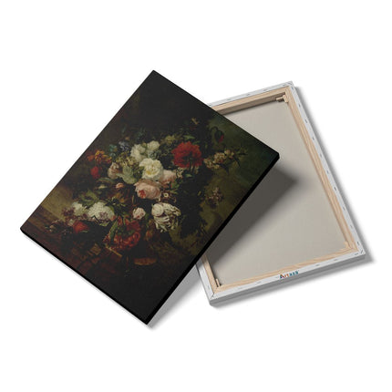 Canvas Schilderij Details Stilleven met Bloemen - Harmanus Uppink