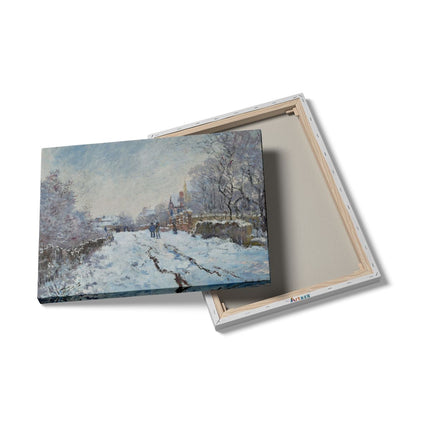 Canvas Schilderij Details Sneeuw in Argenteuil - Claude Monet