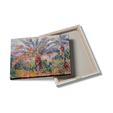 Canvas Schilderij Details Kunstwerk van Palmbomen