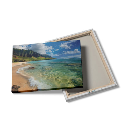 Canvas Schilderij Details Strand in Hawaï