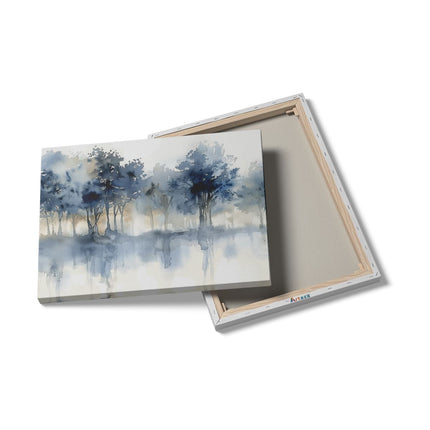 Canvas Schilderij Details Aquarelkunstwerk van Bomen