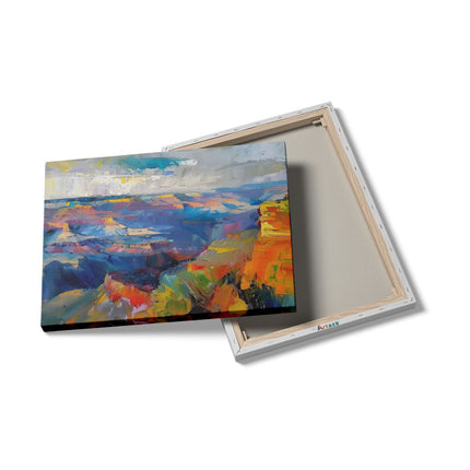 Canvas Schilderij Details Abstract Kunstwerk van de Grand Canyon
