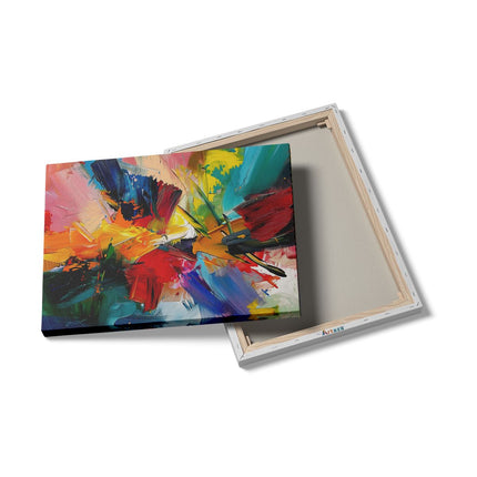 Canvas Schilderij Details Abstract Kunstwerk met Heldere Kleuren