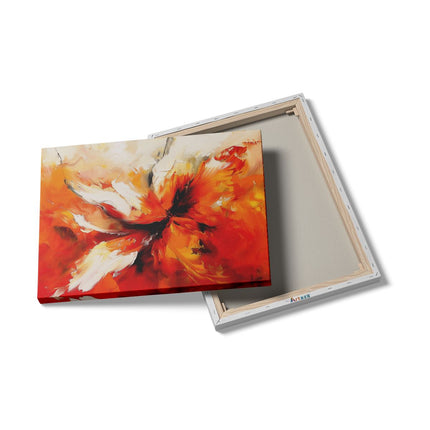 Canvas Schilderij Details Abstract Kunstwerk van een Oranje Bloem