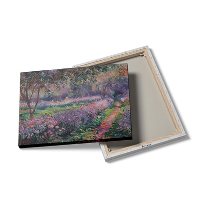 Canvas Schilderij Details Claude Monet Kunstwerk - Tuinpad door Claude Monet