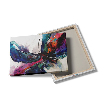 Canvas Schilderij Details Aquarelkunstwerk van een Vlinder