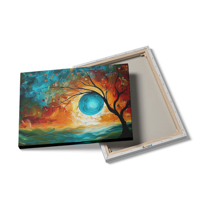Canvas Schilderij Details Abstract Kunstwerk van een Boom