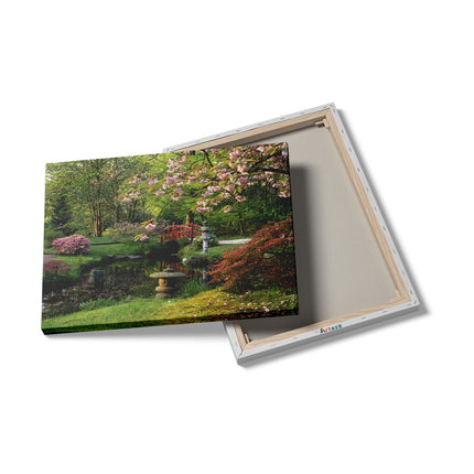Canvas Schilderij Details Japanse Tuin 2
