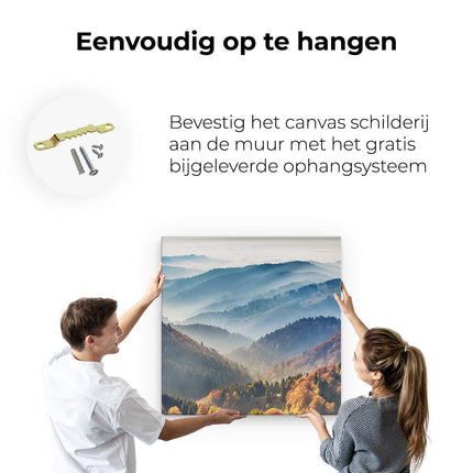 Canvas schilderij ophangen Heuvel Landschap Van Het Zwarte Wout Bos