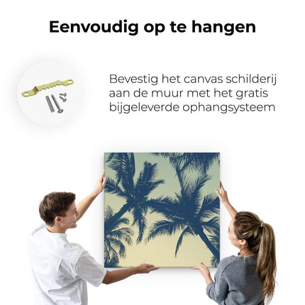 Canvas schilderij ophangen Palmbomen Bladeren