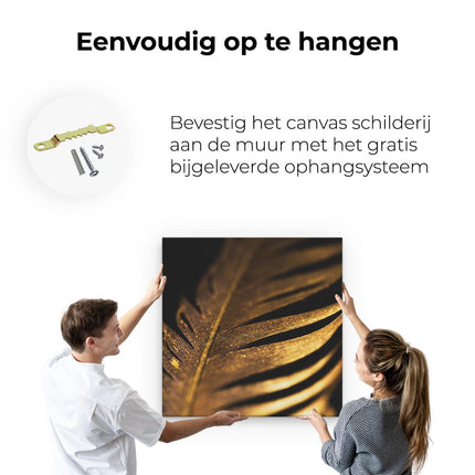 Canvas schilderij ophangen Gouden Veer 