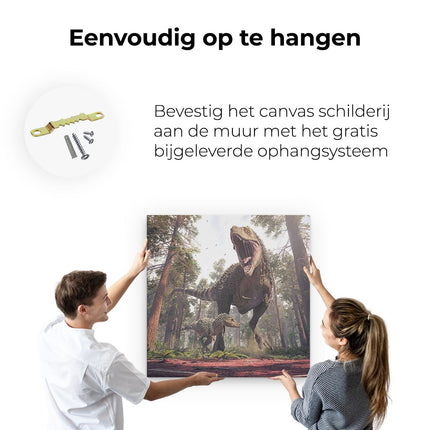 Canvas schilderij ophangen Tyrannosaurus Rex Dinosaurus - T-Rex