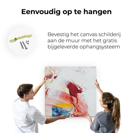 Canvas schilderij ophangen Abstracte Kunst van Verf Kleuren