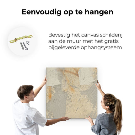 Canvas schilderij ophangen Abstracte Kunst van een Cementen Muur