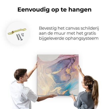 Canvas schilderij ophangen Abstracte Kunst van Marmer