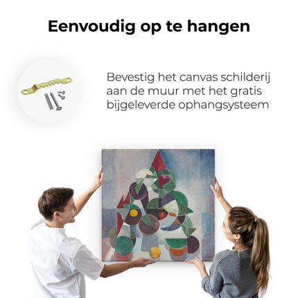 Canvas schilderij ophangen Compositie I - Stilleven - Theo van Doesburg