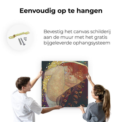 Canvas schilderij ophangen Danaë - Gustav Klimt