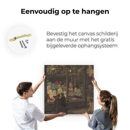 Canvas schilderij ophangen Etalage - Isaac Israels