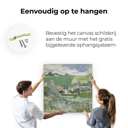 Canvas schilderij ophangen Gezicht op Auvers - Vincent van Gogh