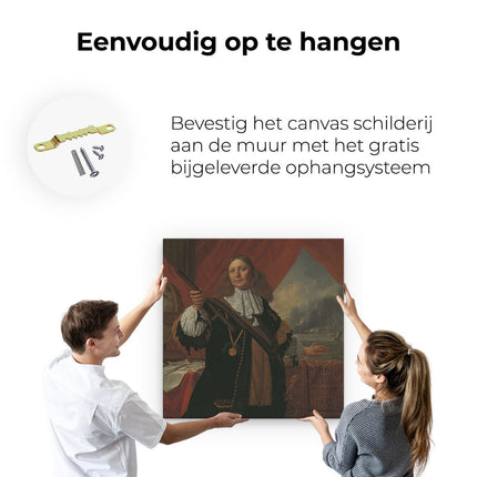 Canvas schilderij ophangen Johan de Liefde, Vice-admiraal - Bartholomeus van der Helst