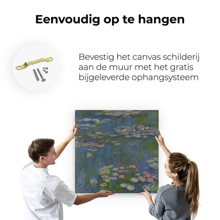 Canvas schilderij ophangen Waterlelies - Claude Monet