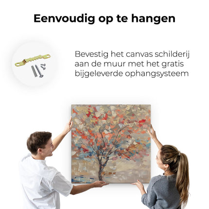 Canvas schilderij ophangen Abstract Kunstwerk van een Boom