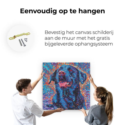 Canvas schilderij ophangen Zwart Labrador Retriever-Kunstwerk