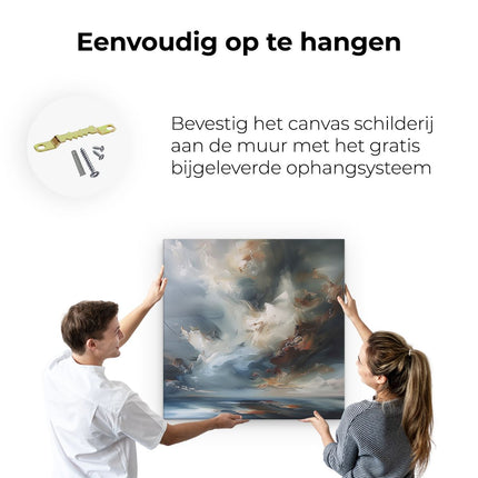 Canvas schilderij ophangen Abstract Kunstwerk van Wolken in de Lucht