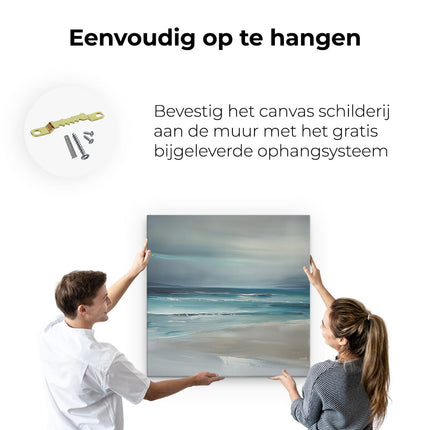 Canvas schilderij ophangen Abstract Kunstwerk van een Strand