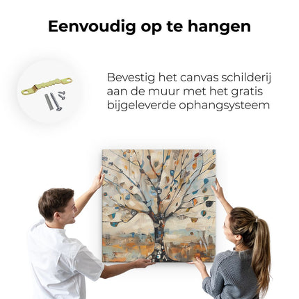 Canvas schilderij ophangen Abstract Kunstwerk van een Boom