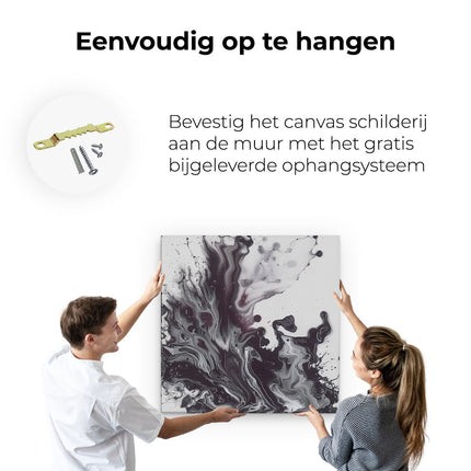 Canvas schilderij ophangen Zwart Wit Kunstwerk