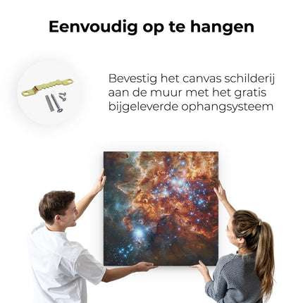 Canvas schilderij ophangen De Nevel is Vol Sterren