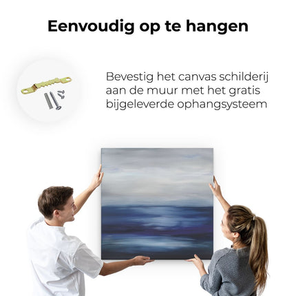 Canvas schilderij ophangen Abstract Kunstwerk van de Oceaan
