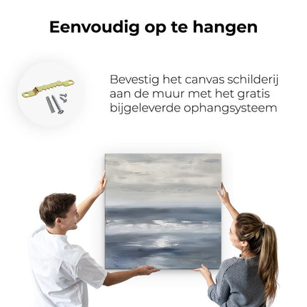 Canvas schilderij ophangen Abstract Kunstwerk van de Oceaan