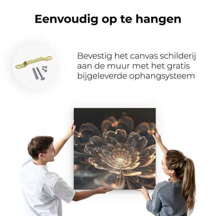 Canvas schilderij ophangen Abstract Beeld van een Bloem