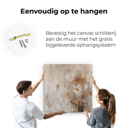 Canvas schilderij ophangen Abstract Kunstwerk van Bloemen