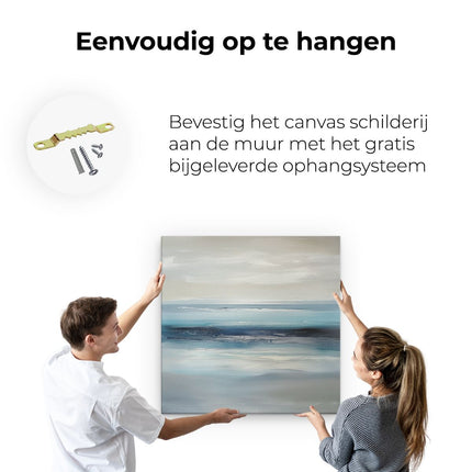 Canvas schilderij ophangen Abstract Kunstwerk van de Oceaan
