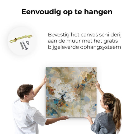 Canvas schilderij ophangen Abstract Kunstwerk van Bloemen