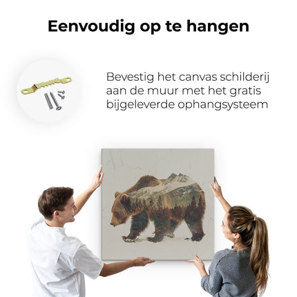 Canvas schilderij ophangen Dragen in de Bergen