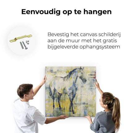 Canvas schilderij ophangen Abstract Kunstwerk van een Paard